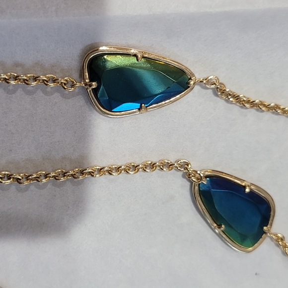 Rare Kendra Scott Long Black Iridescent Necklace - Picture 13 of 16